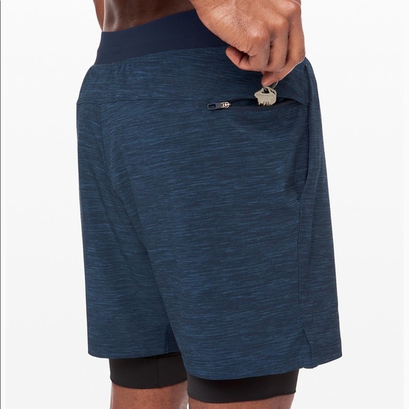 Lululemon Blue T.H.E. Shorts 7” Lined Nulux Sz M - Picture 4 of 8